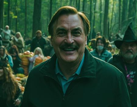 00398-, Film scene featuring Mikelindell Person, on a hayride through a forest where mythical Halloween creatures live, (showcasing en.png